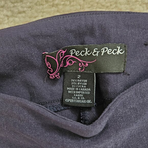 Peck & Peck Blue Cropped Pant - Picture 2 of 7